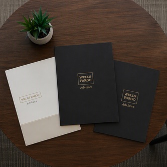 brochures placed on a table